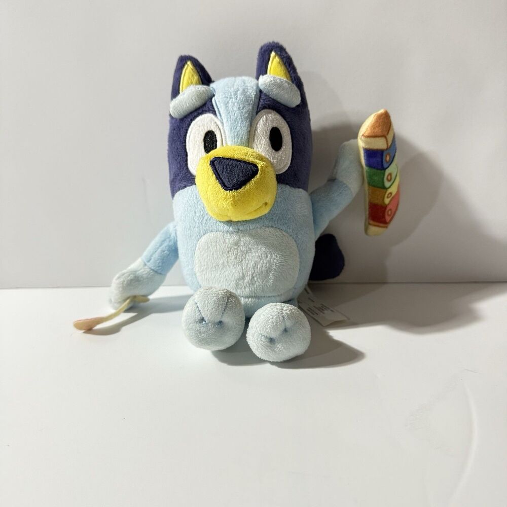Bluey Plush Toy with Xylophone – 8” Stuffed Animal – Moose Toys – Blue – Used